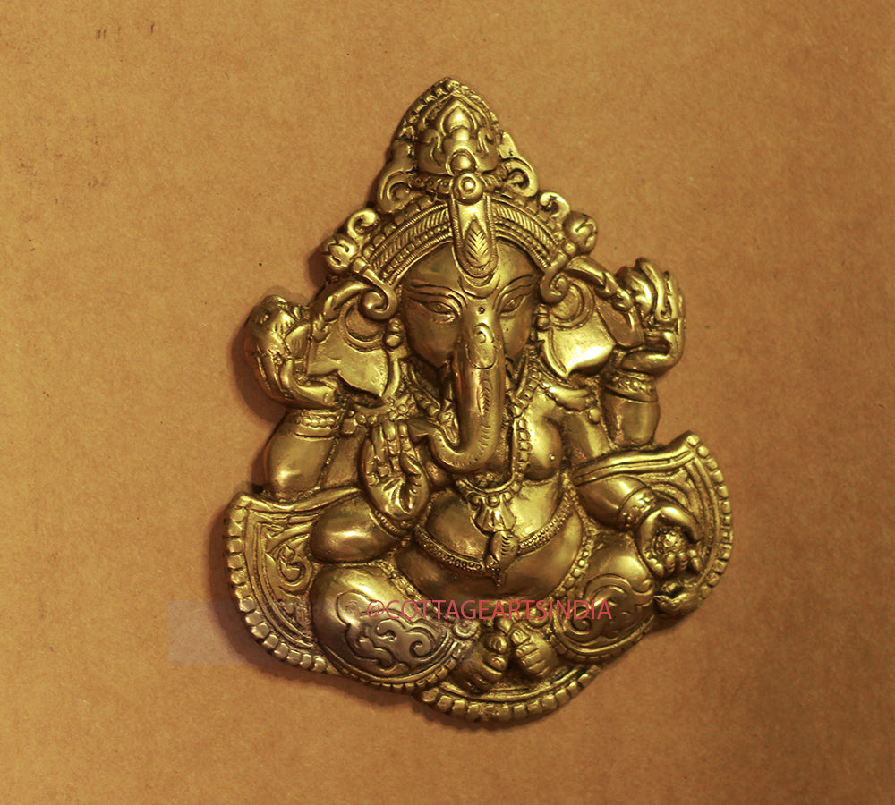 Brass Ganesh Wall Hanging