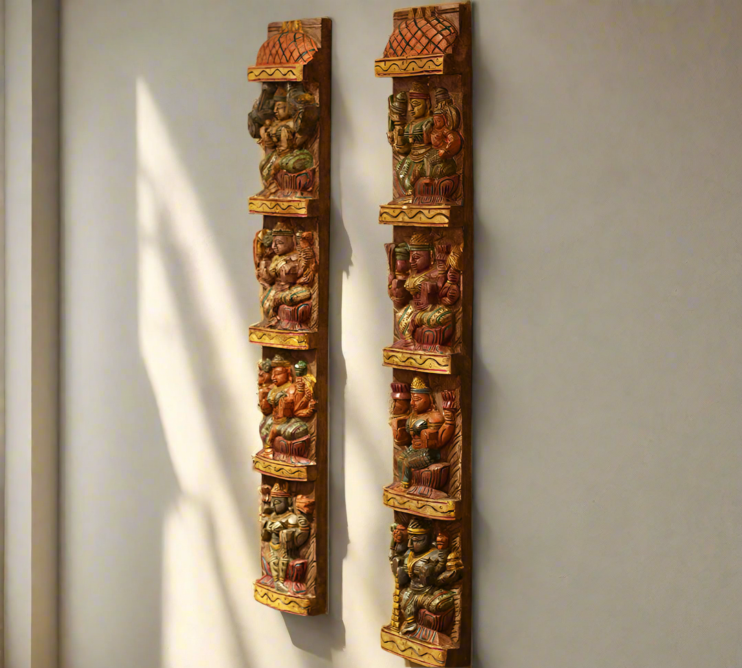 Wooden Wall Panel Ashtalakshmi