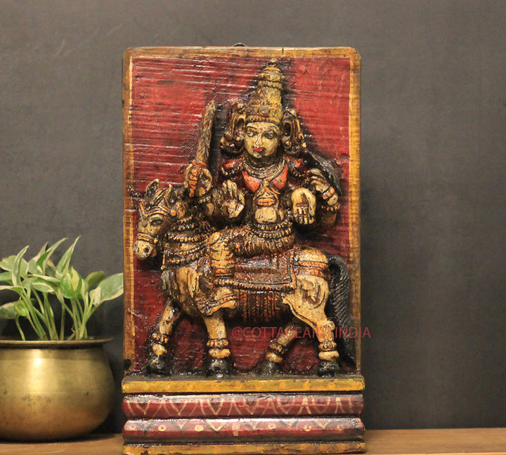 Vintage Wood /Stone Shiva Idol