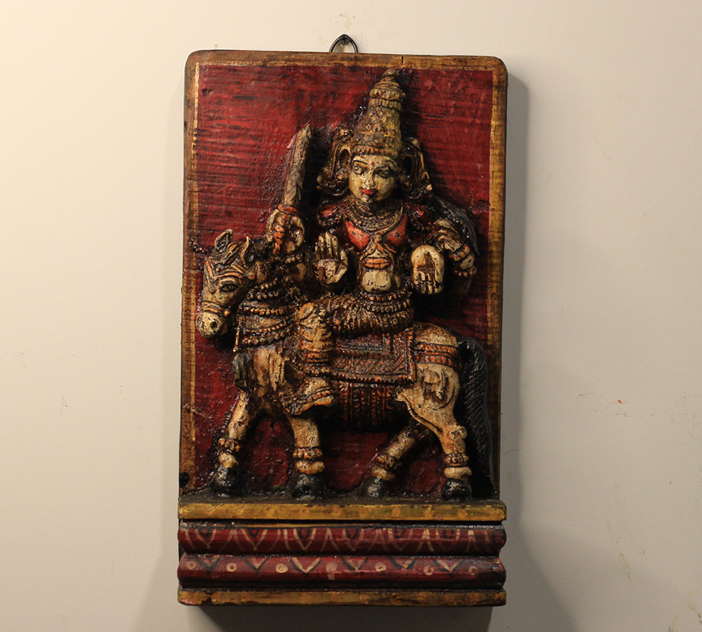 Vintage Wood /Stone Shiva Idol