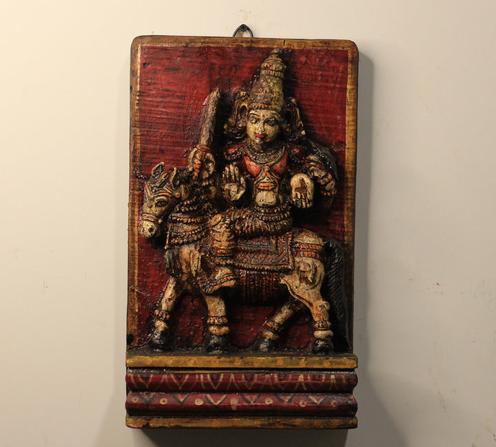 Vintage Wood /Stone Shiva Idol