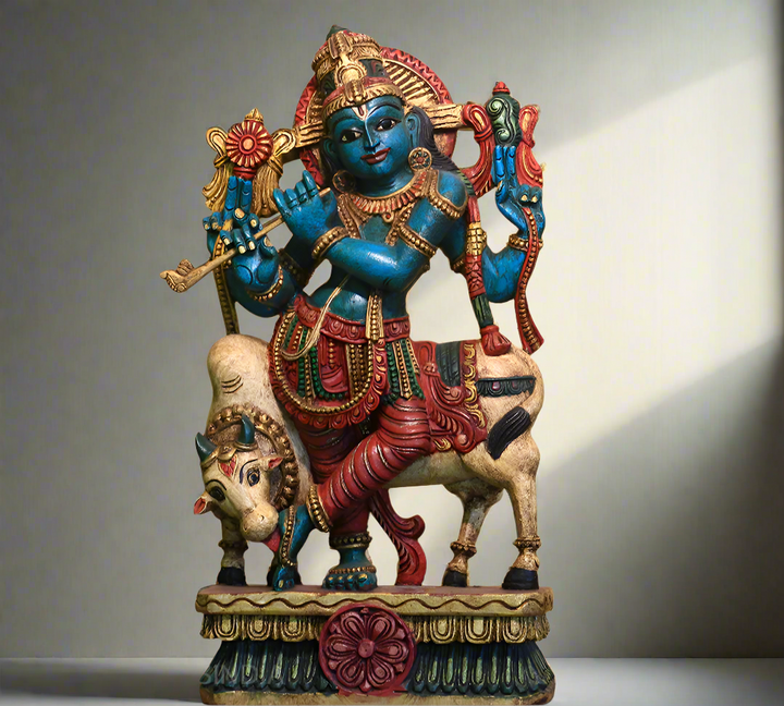 Wooden Krishna 24"