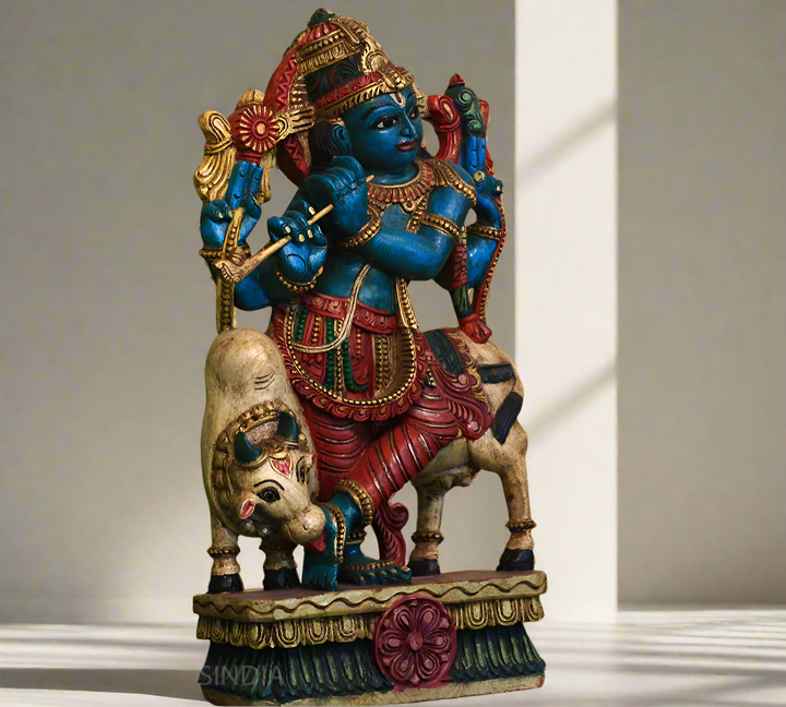 Wooden Krishna 24"