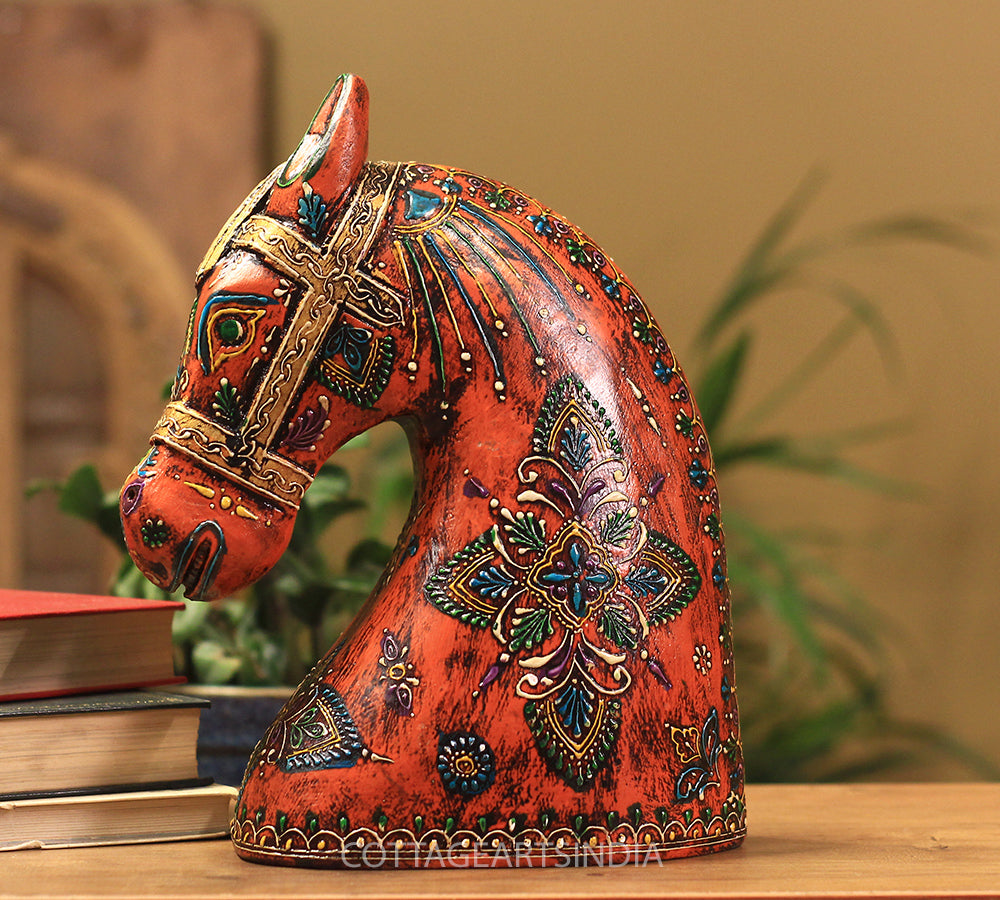 Wooden Horse Head 10.5 inches