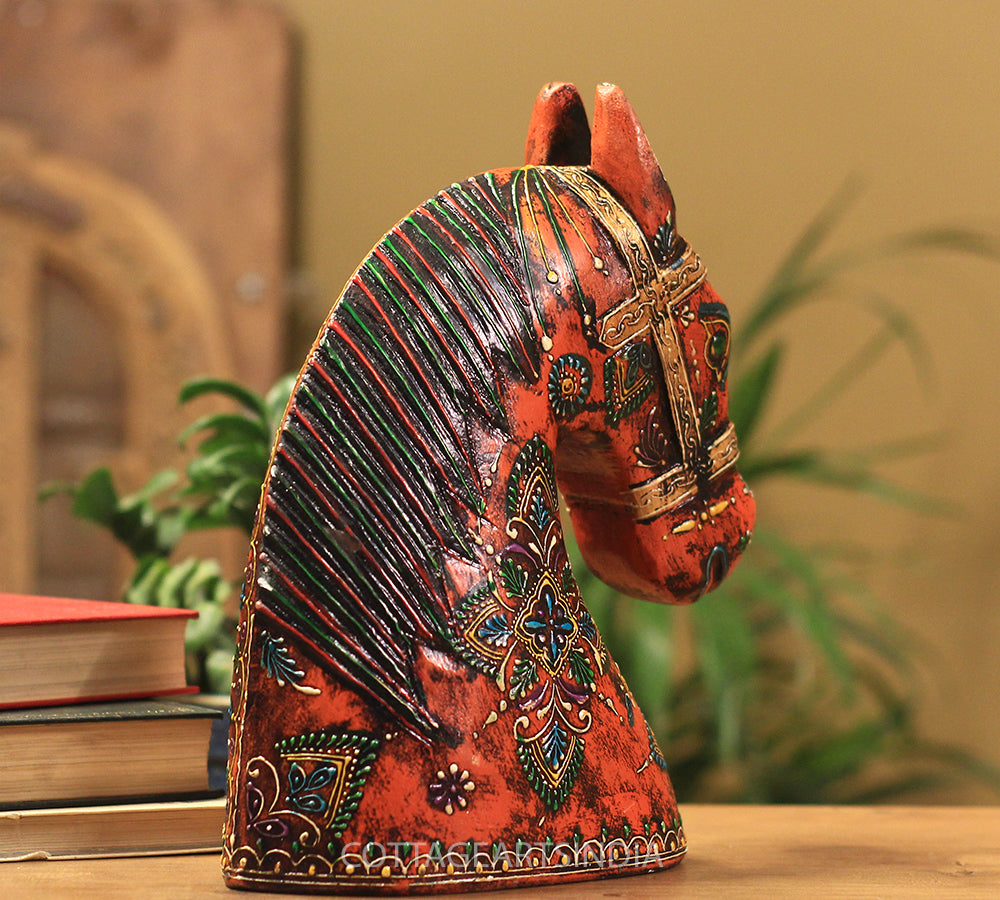 Wooden Horse Head 10.5 inches