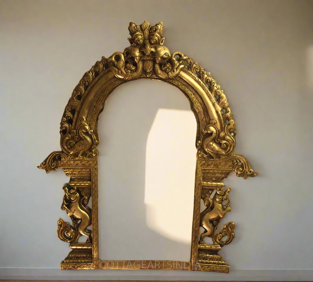 Brass Prabhawali Kirtmukha Wall Hanging