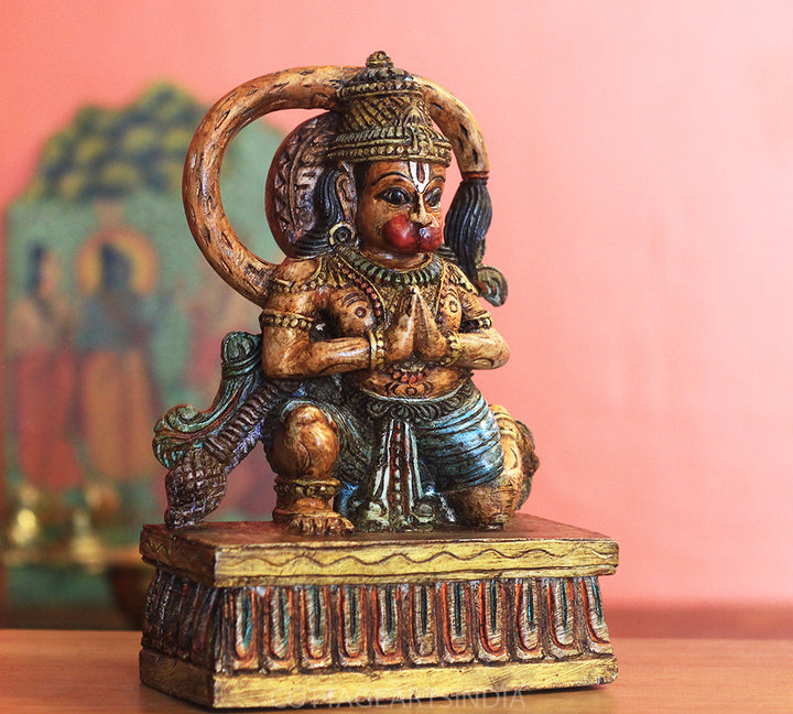 Wooden Hanuman 12"