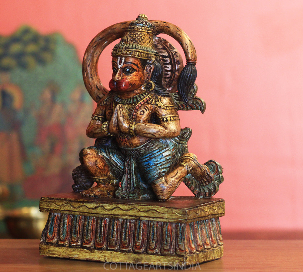 Wooden Hanuman 12"