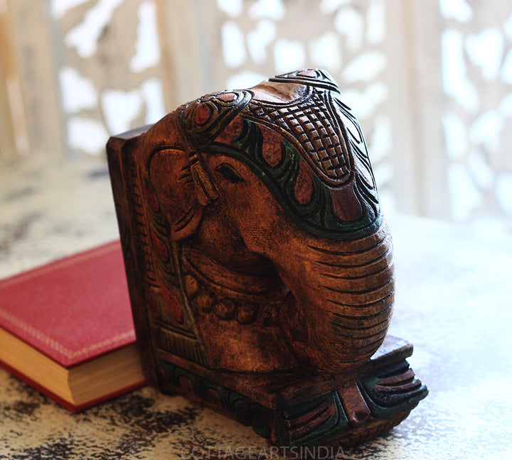 Wooden Elephant Wall Bracket