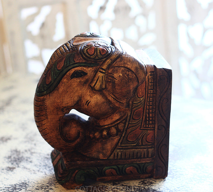 Wooden Elephant Wall Bracket