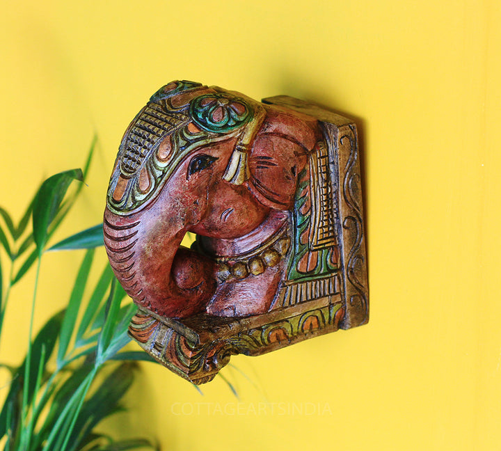 Wooden Elephant Wall Bracket