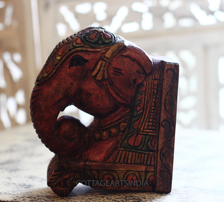 Wooden Elephant Wall Bracket