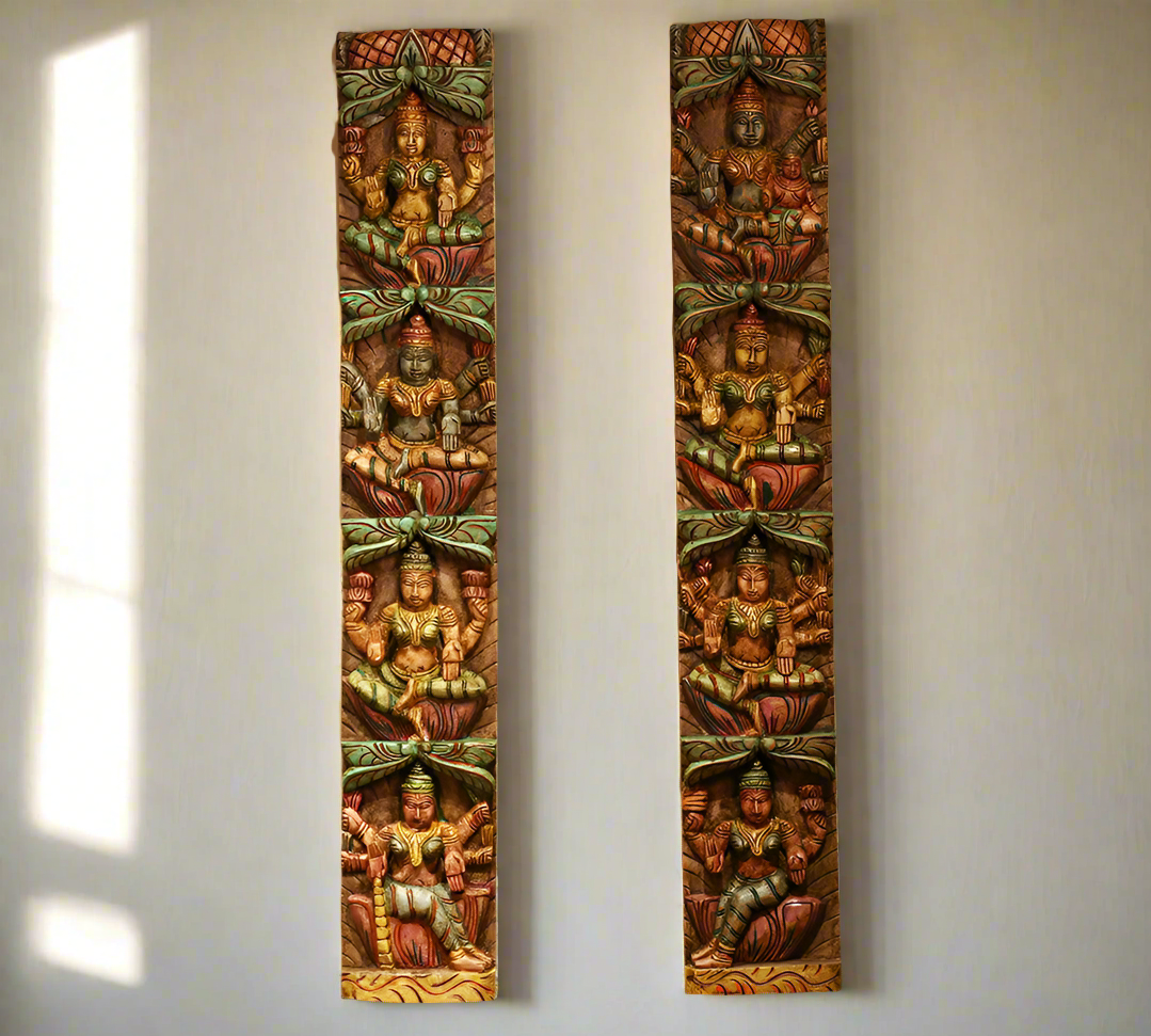 Wooden Wall Panel Ashtalakshmi 37"