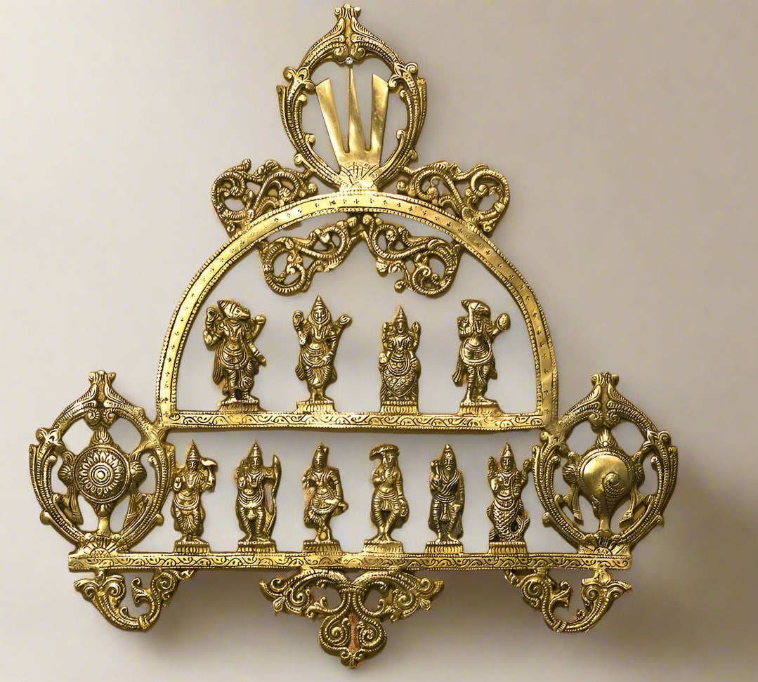 Brass Dasavatharam Wall Hanging