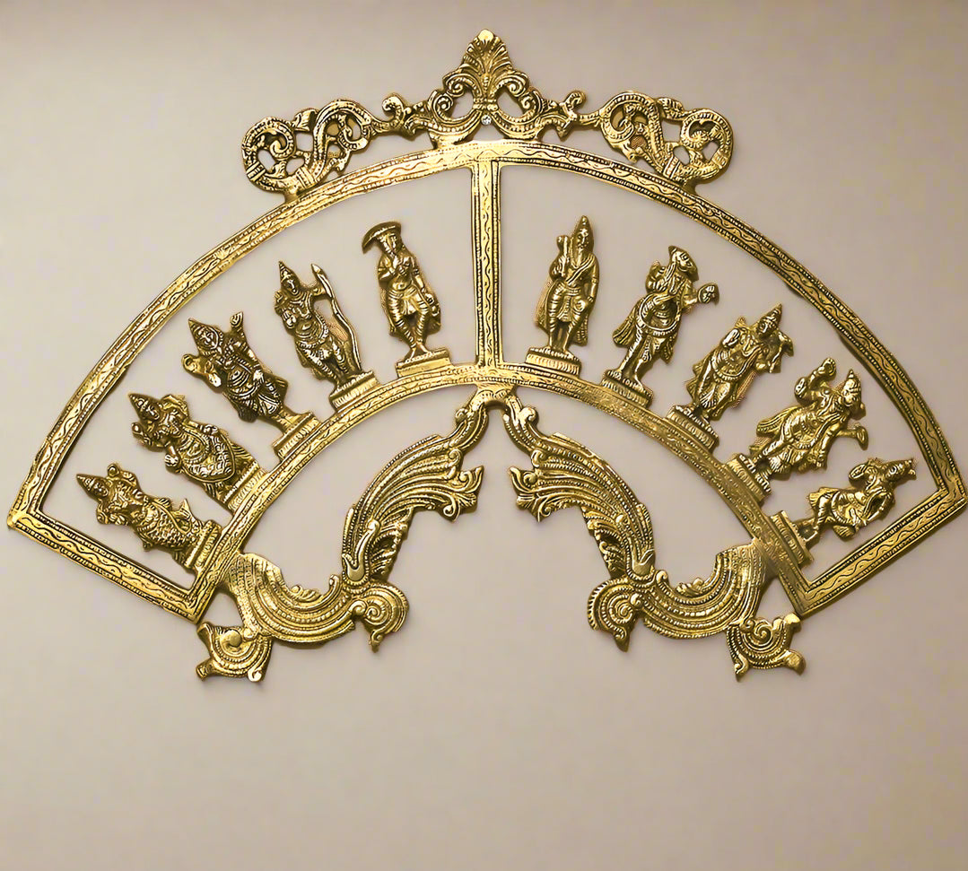 Brass Dasavatharam Wall Hanging