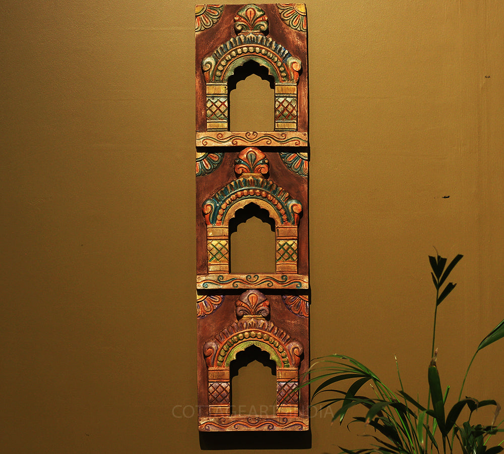 Wooden Jharokha Frame Wall Hanging
