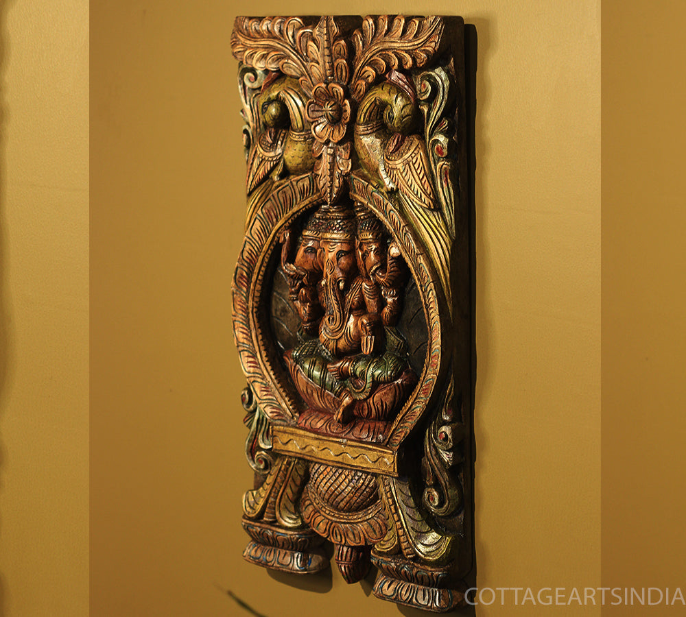 Wooden Ganesh Wall Hanging