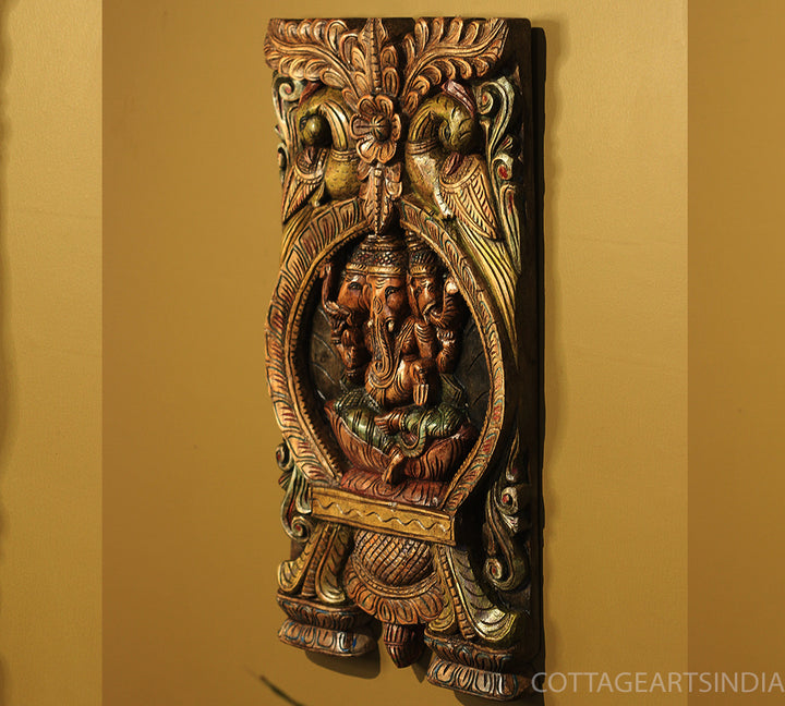 Wooden Ganesh Wall Hanging