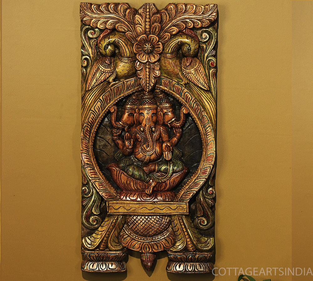 Wooden Ganesh Wall Hanging