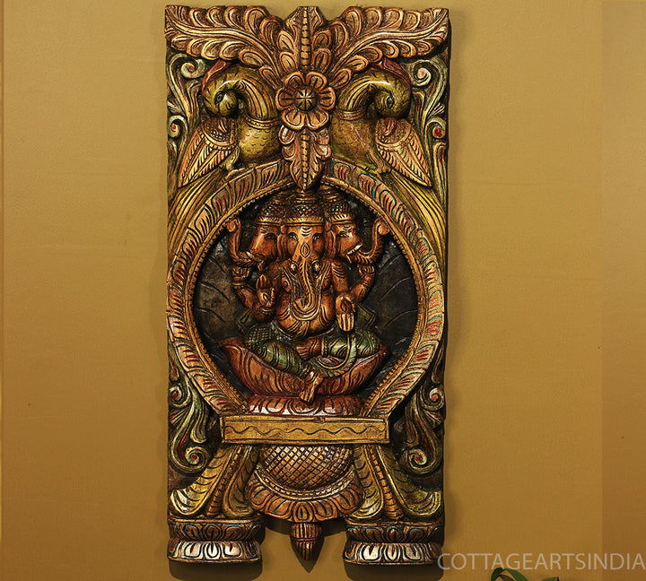 Wooden Ganesh Wall Hanging