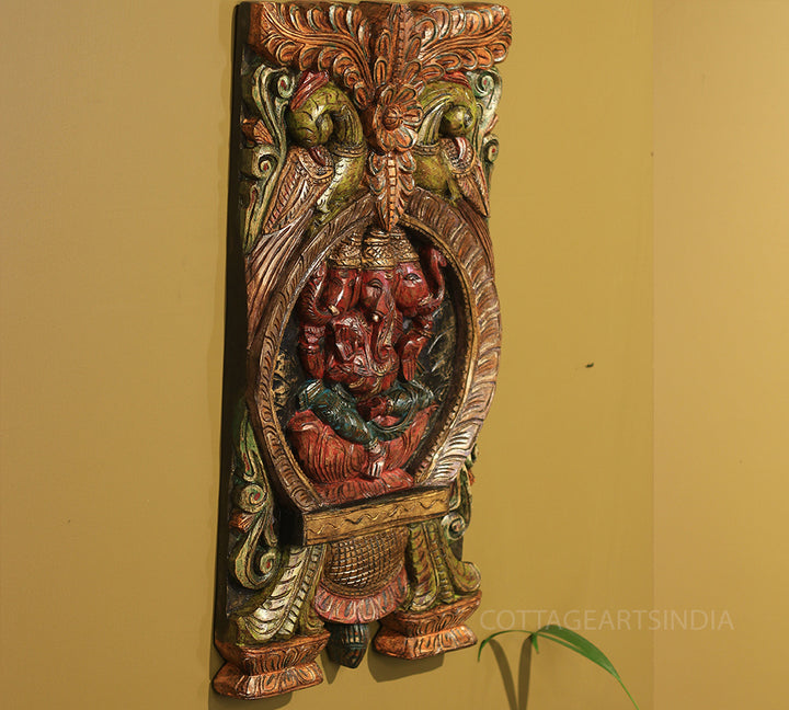 Wooden Ganesh Wall Hanging