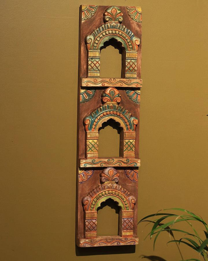 Wooden Jharokha Frame Wall Hanging