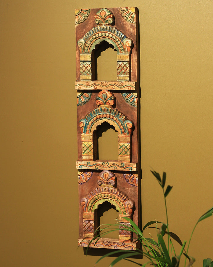 Wooden Jharokha Frame Wall Hanging