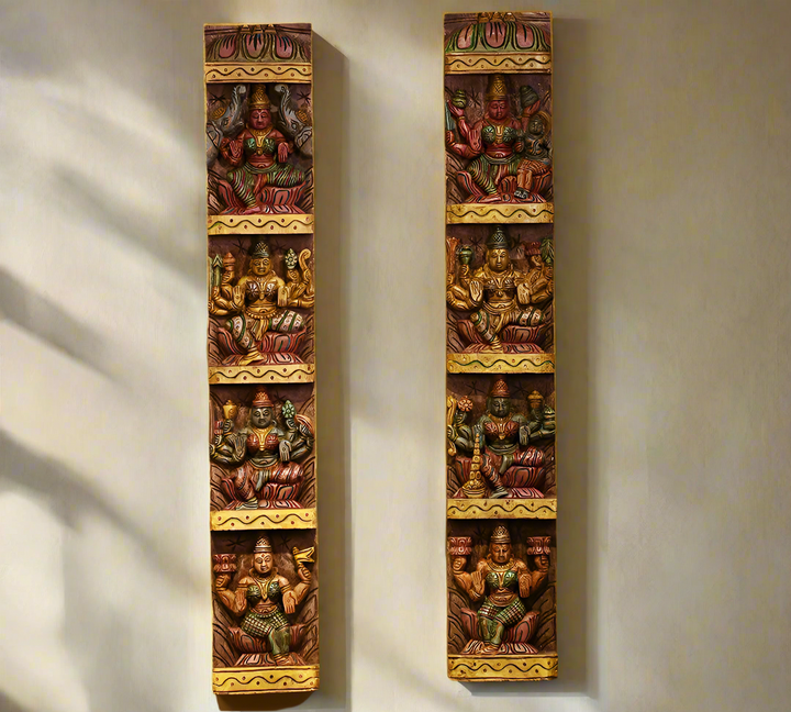 Wooden Wall Panel Ashtalakshmi 36" Set