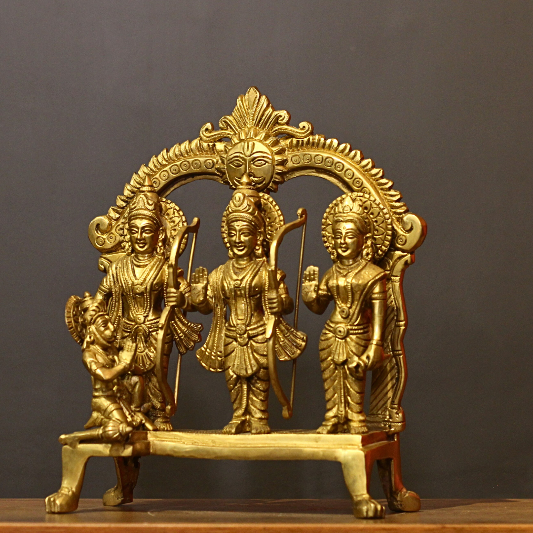 【専用】RAMZA様のみ Brass Ram Darbar Idol 12 Inch | Handcrafted Lord Rama, Sita