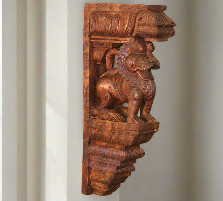 Wooden Yali Bracket For Wall -Single