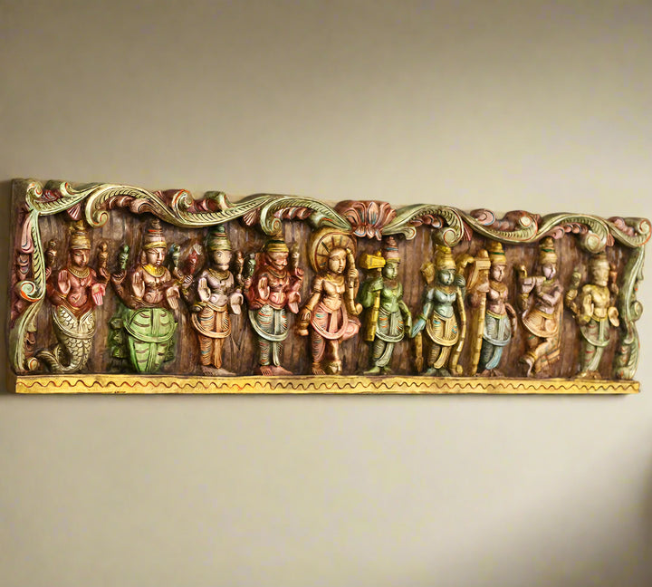 Wooden Wall Panel Dasavathar 48"