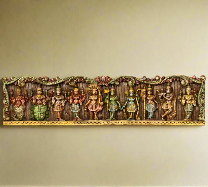 Wooden Wall Panel Dasavathar 48"
