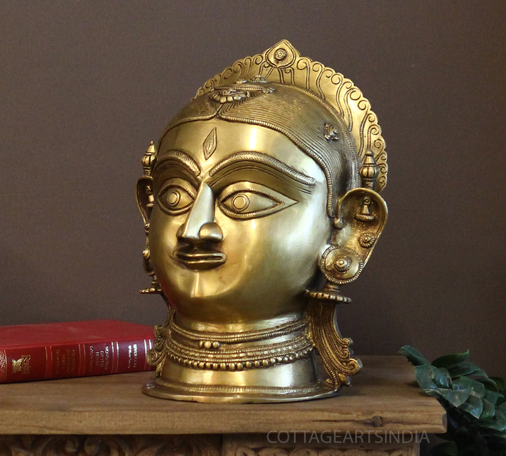 Brass Shiva -Gauri 12"-Full Head