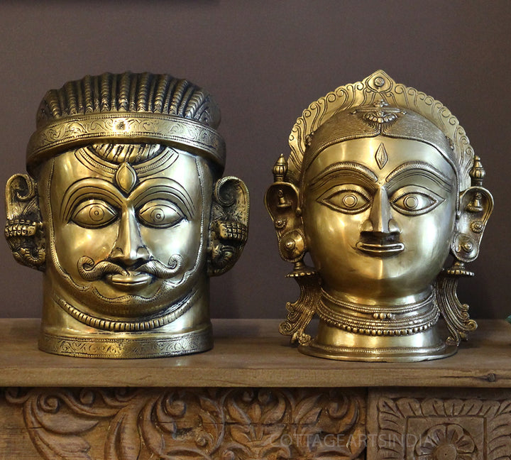 Brass Shiva -Gauri 12"-Full Head