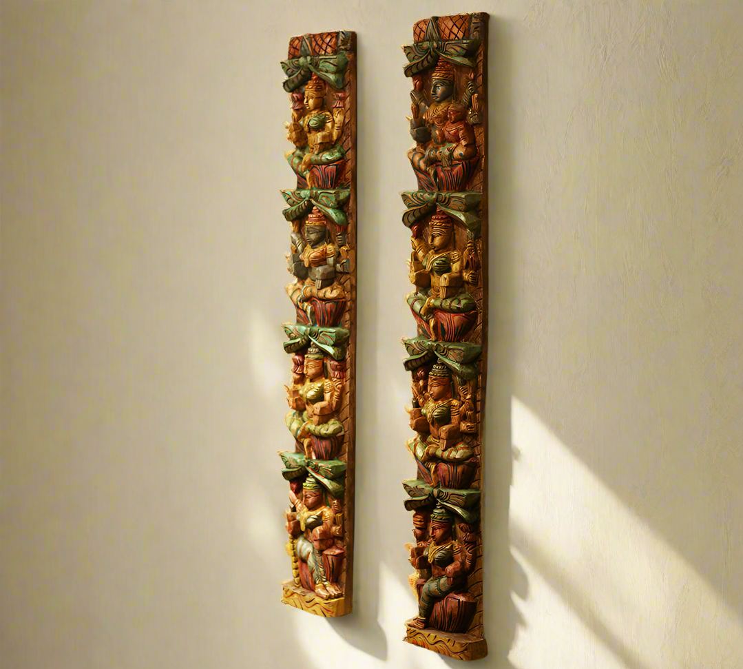 Wooden Wall Panel Ashtalakshmi 37"