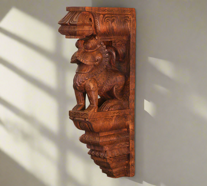 Wooden Yali Bracket For Wall -Single