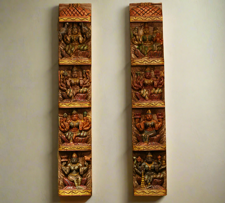 Wooden Wall Panel Ashtalakshmi