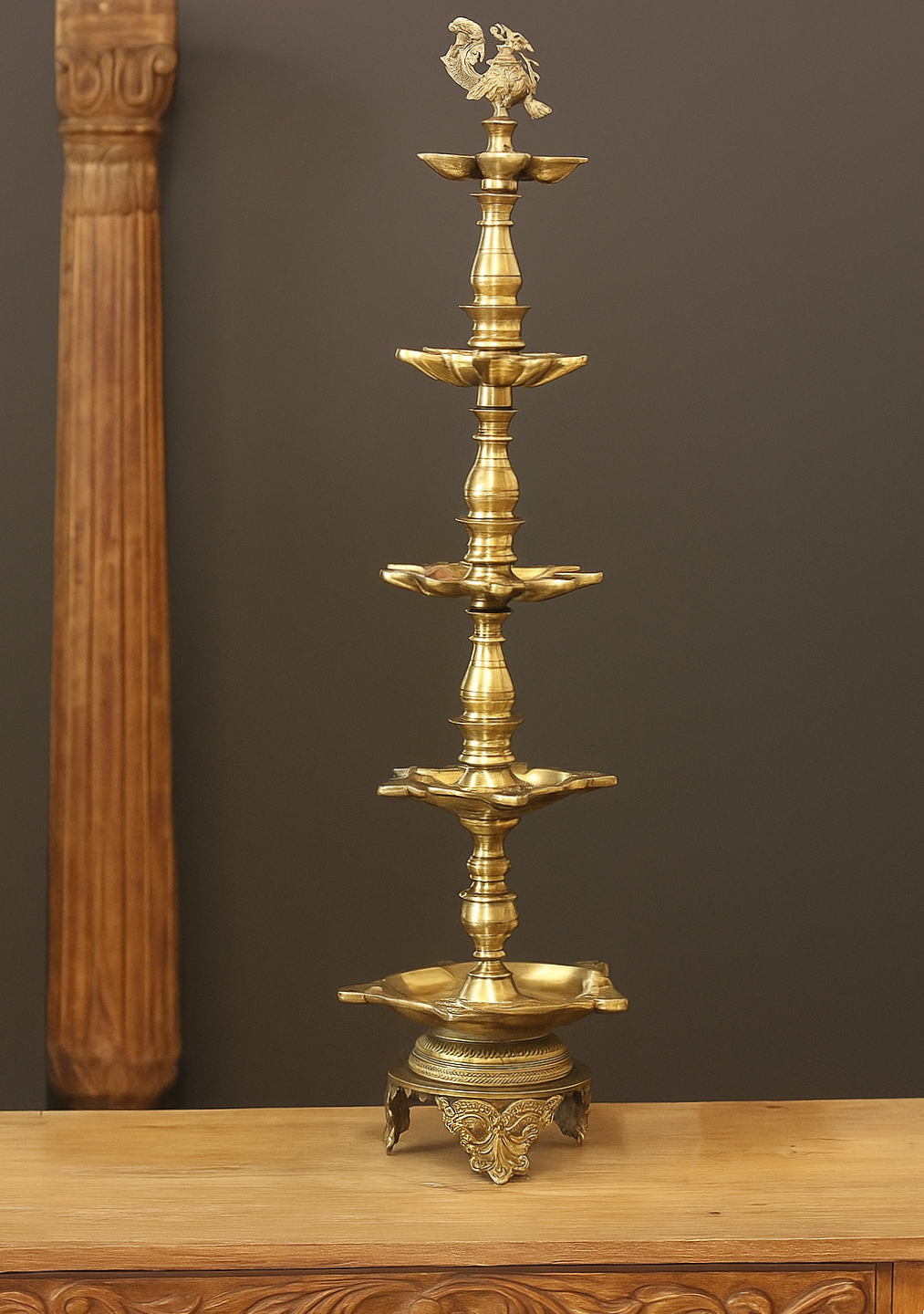 Brass  Oil Lamp 35"