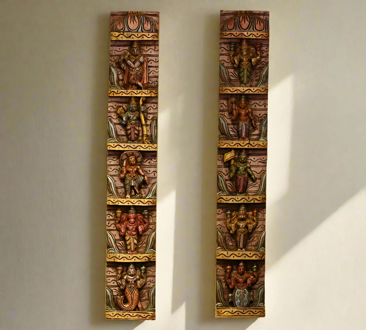 Wooden Wall Panel Dasavthar 36"-Set 0f 2