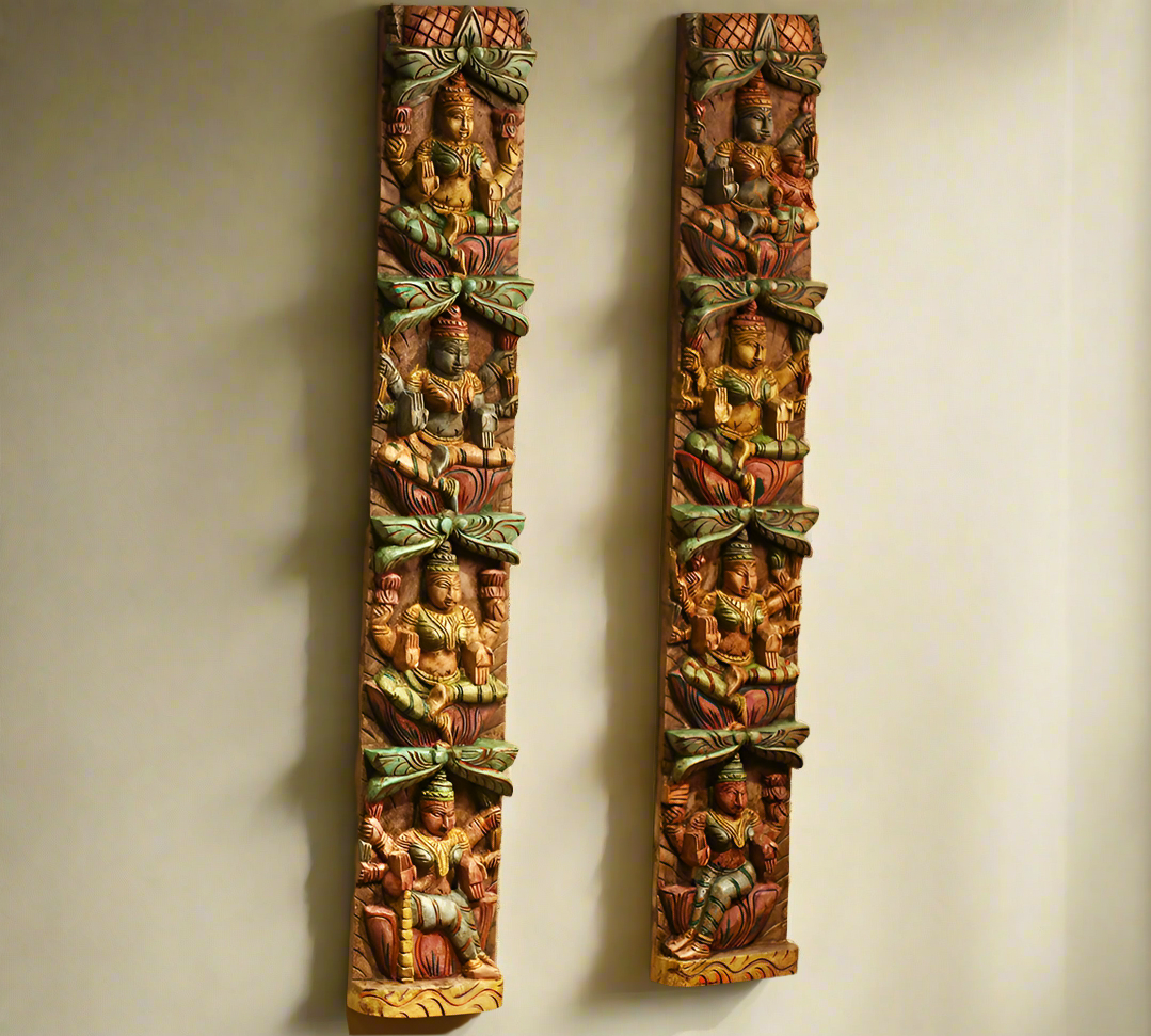 Wooden Wall Panel Ashtalakshmi 37"