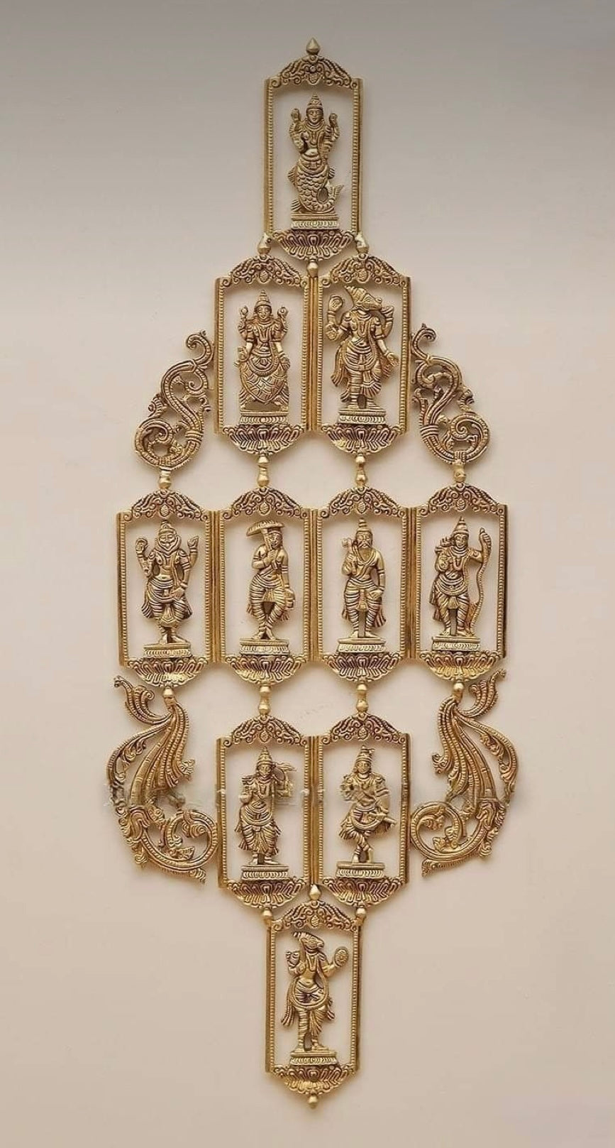 Brass Dasavatharam Wall Hanging