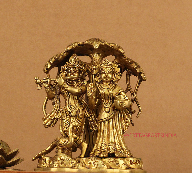 Brass Radha Krishna Tree