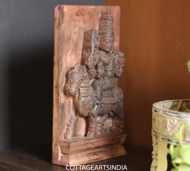Vintage Wood /Stone Shiva Idol