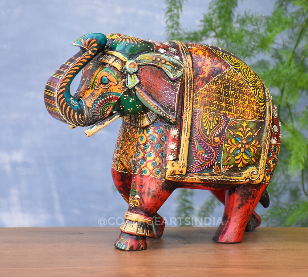 Wooden Elephant 10.5"