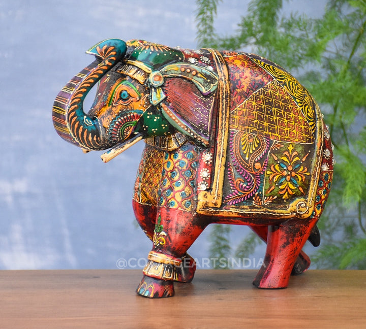 Wooden Elephant 10.5"