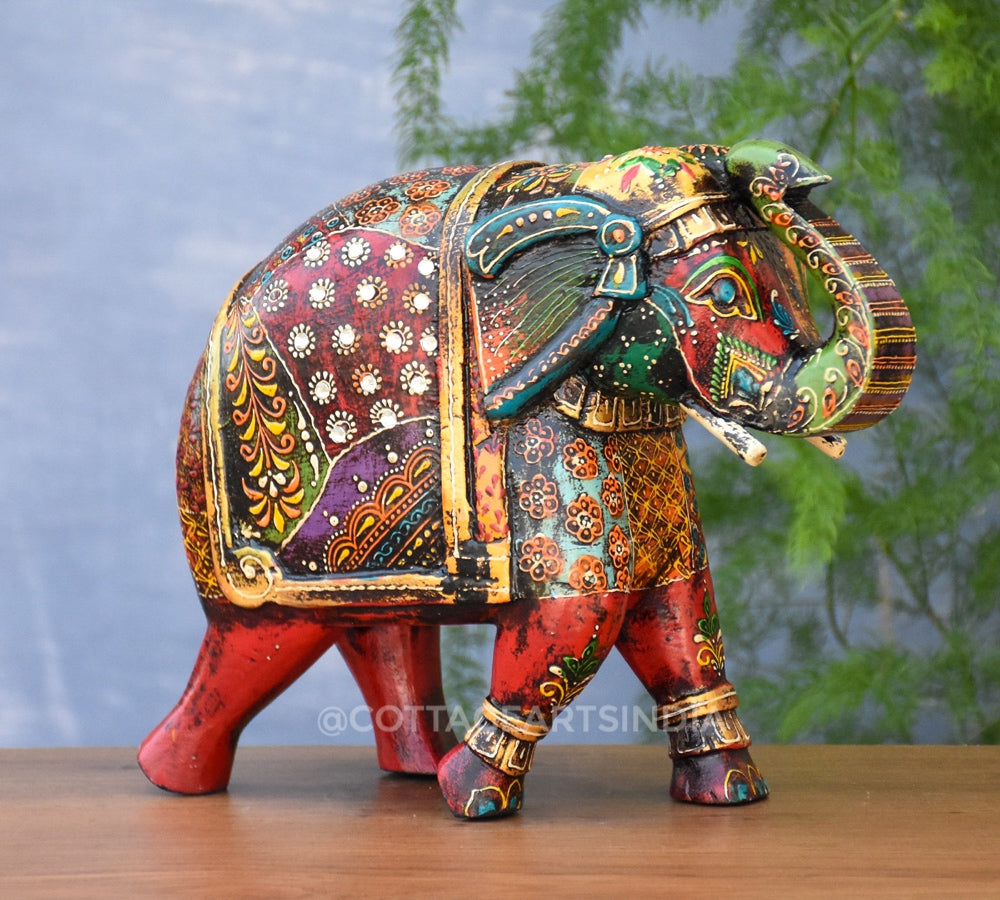 Wooden Elephant 10.5"