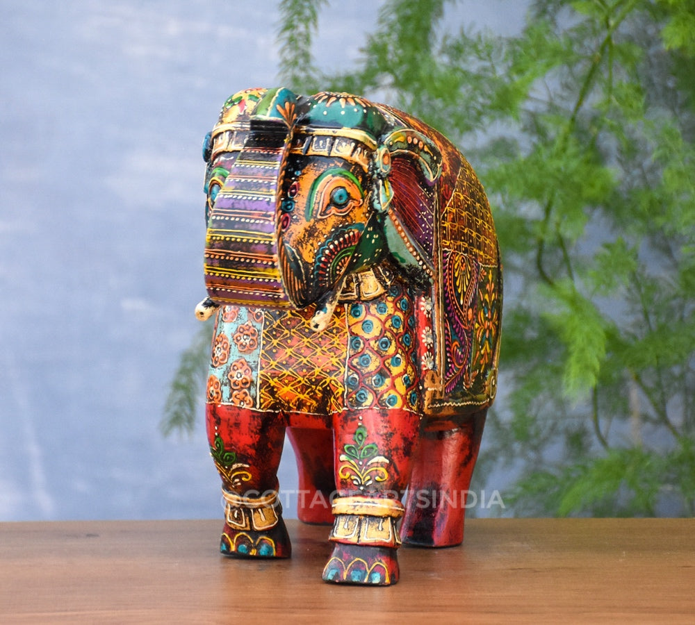 Wooden Elephant 10.5"