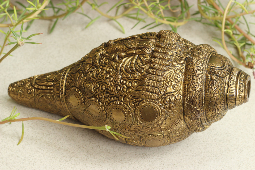 Brass Vishwaroopam Shanka/Conch