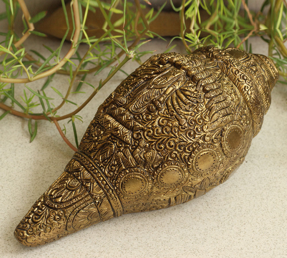 Brass Vishwaroopam Shanka/Conch