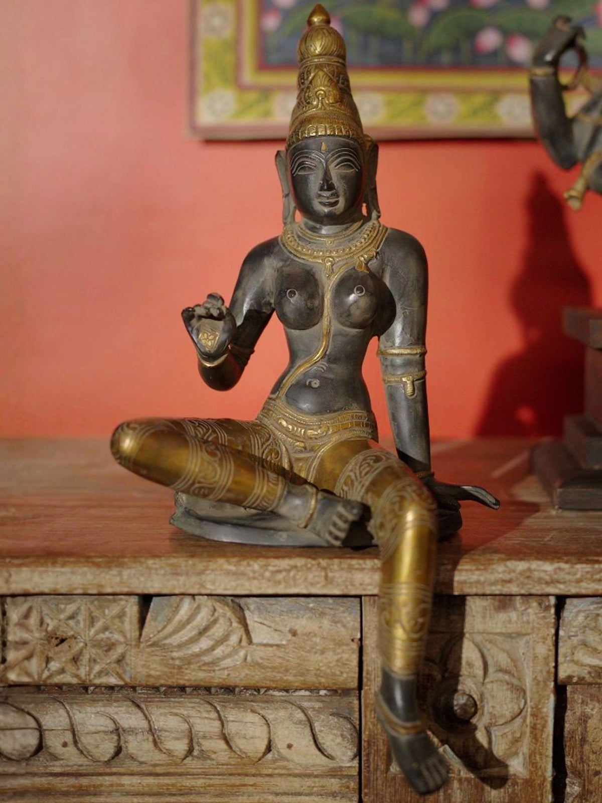 Saraswati Brass Statue